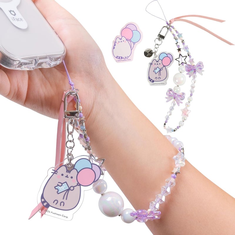 iFace Pusheen the Cat Beaded Wristlet Universal Charm Strap - Wrist Strap for Cell Phone Camera Keys AirPods - Image 2